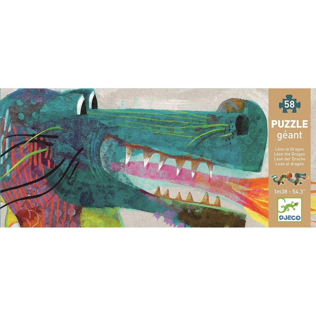 Puzzle géants léon le dragon multicolore