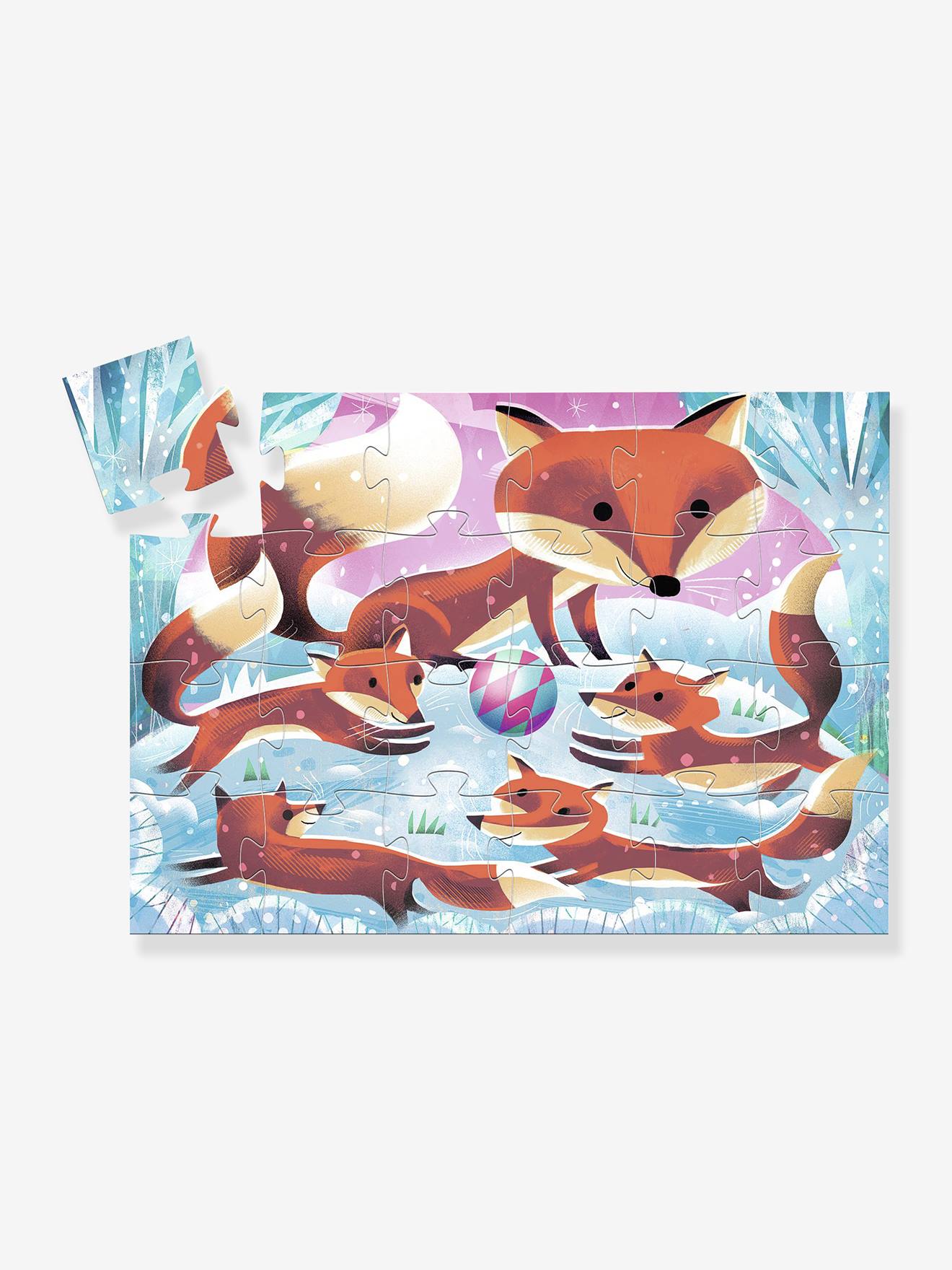 Puzzle ginger petit renard 24 pièces orange