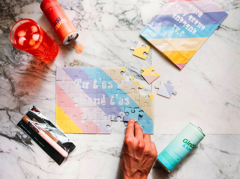 Puzzle personnalisé – Le message surprise qui se dévoile pièce après pièce 🧩💛