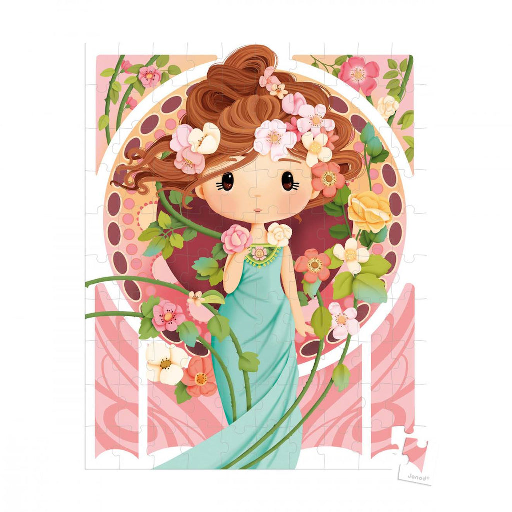 Puzzle inspired by mucha multicolore