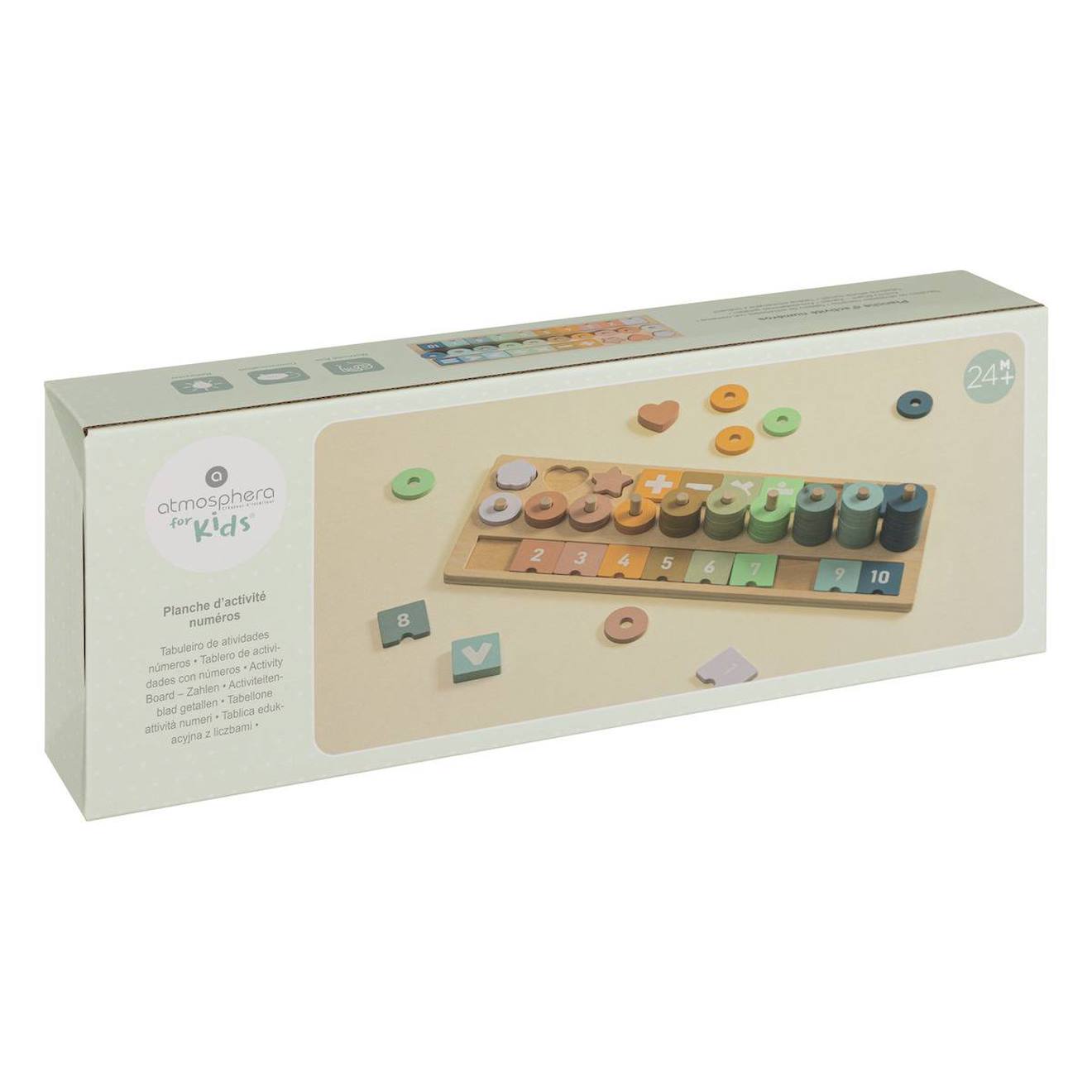 Puzzle jeu numéros en bois - numby multicolore