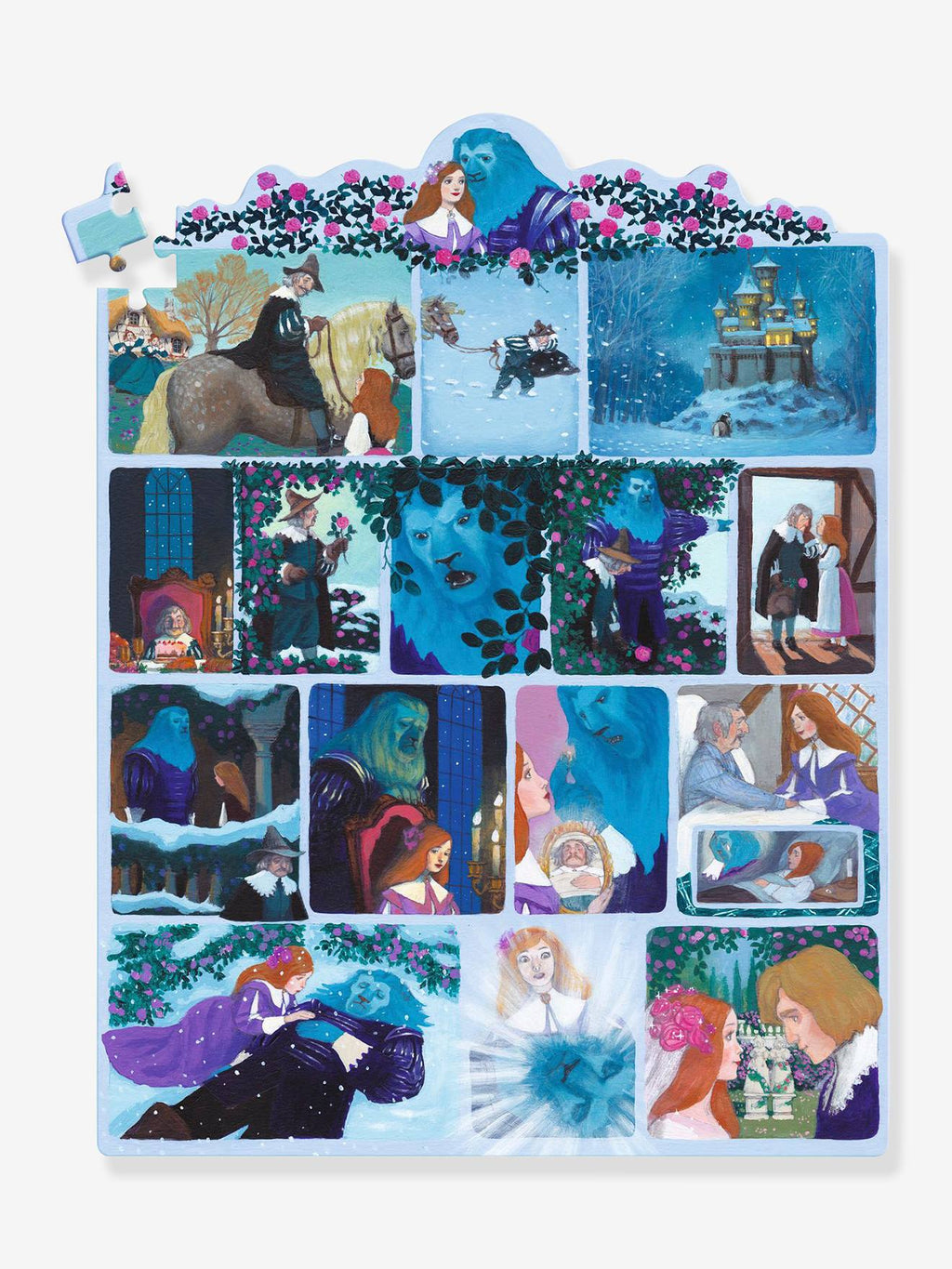 Puzzle la belle et la bête 100p - multicolore