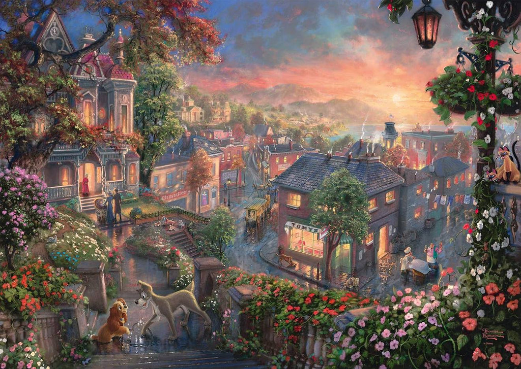 Puzzle la belle et le clochard 1000 pièces rouge