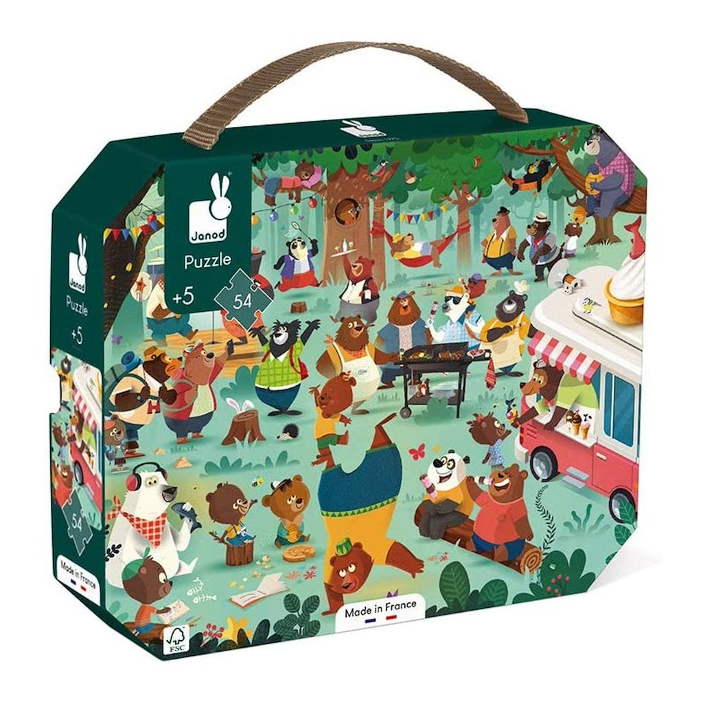 Puzzle la cousinade des ours 54 pièces vert