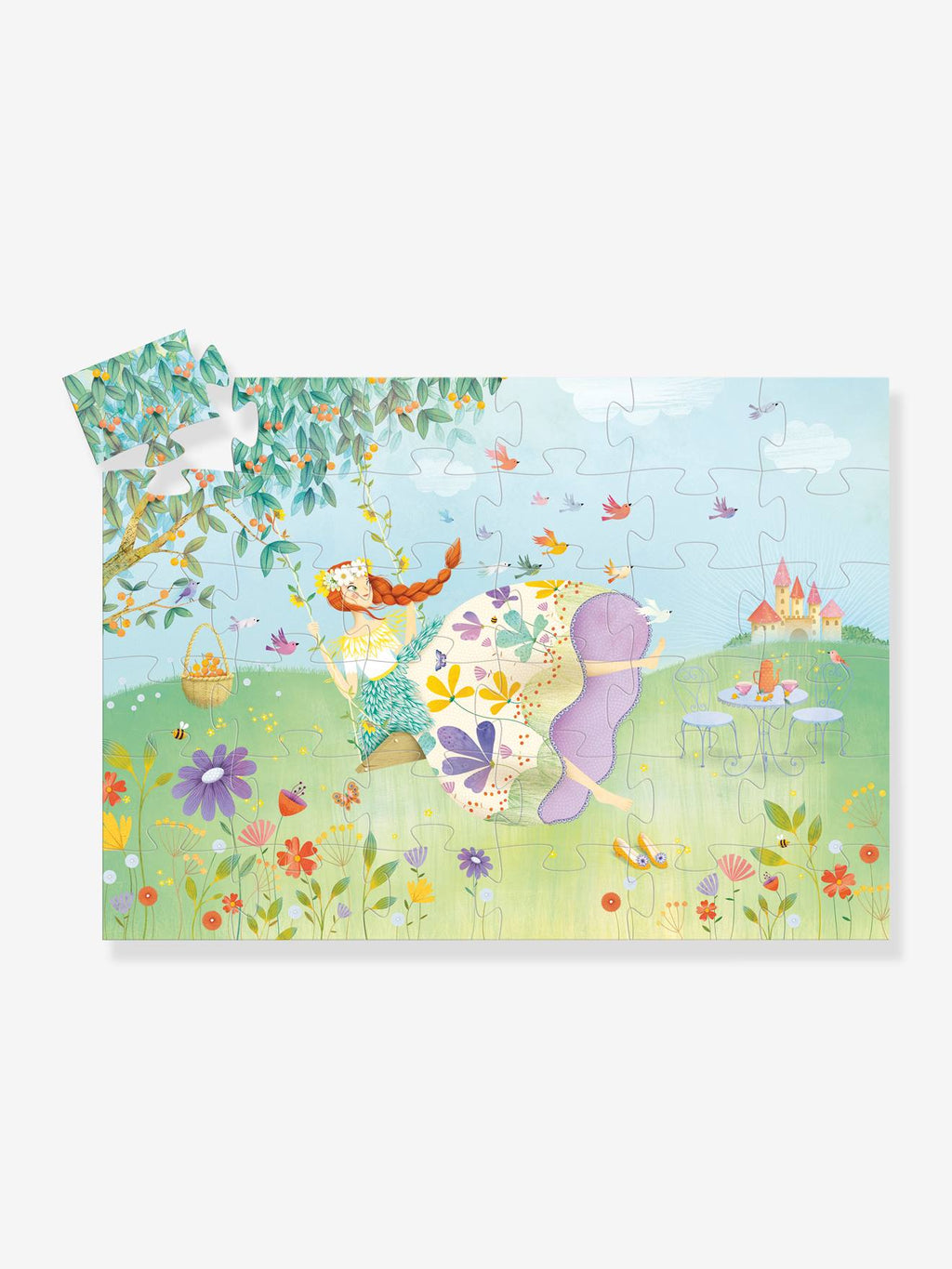 Puzzle la princesse du printemps 36 pièces bleu