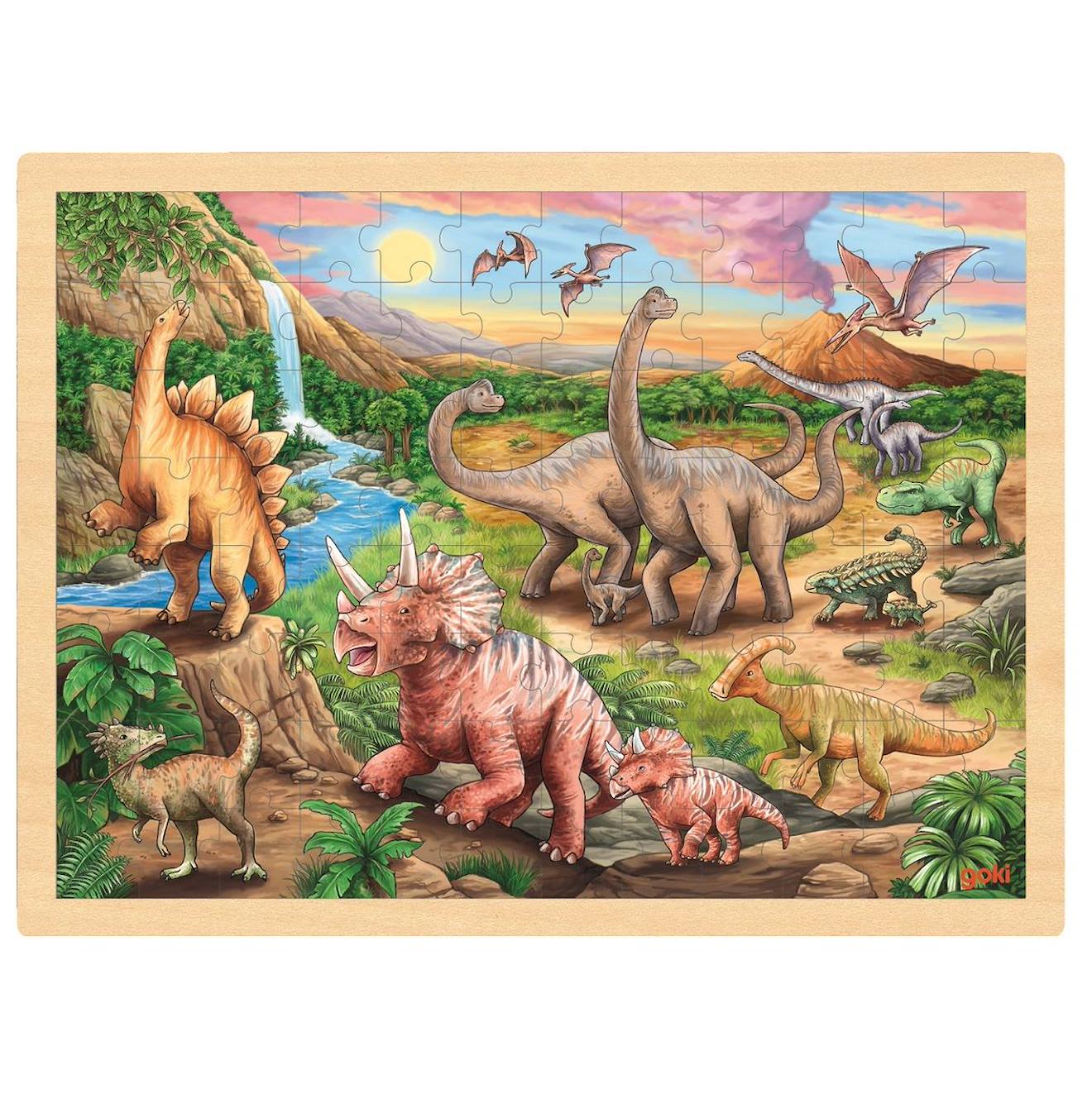 Puzzle la vallée des dinosaures beige