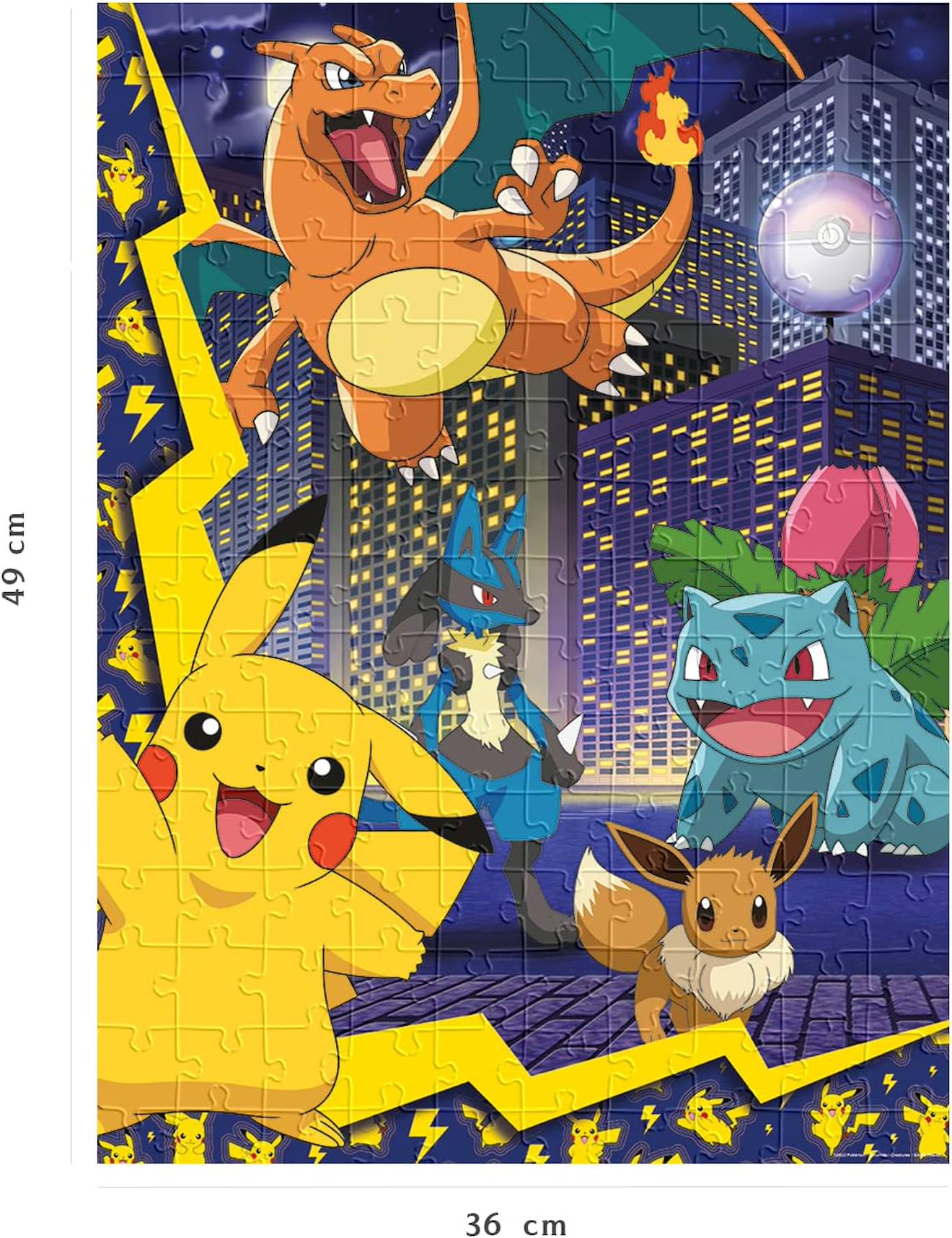 Puzzle la ville des pokémon 150 pièces blanc