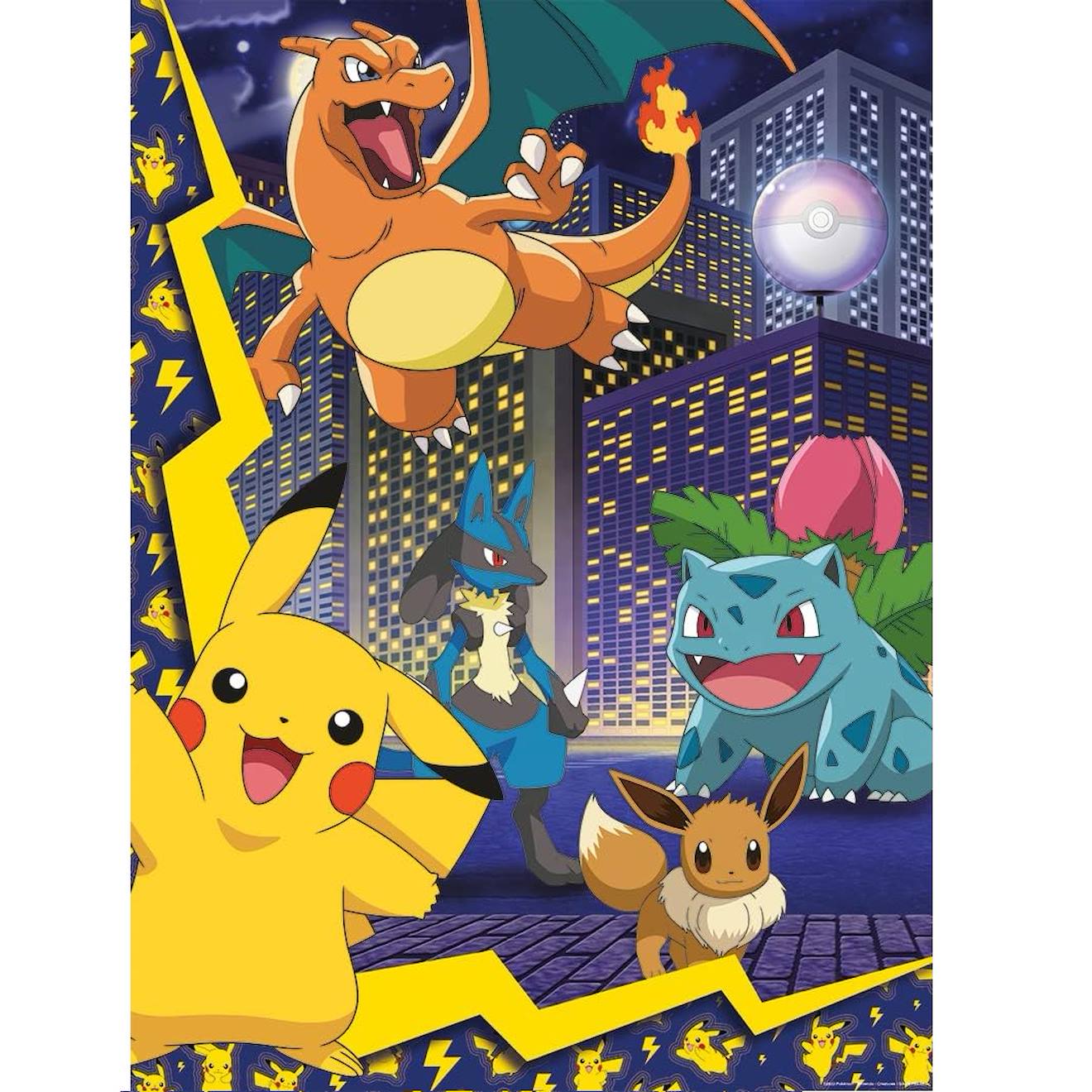 Puzzle la ville des pokémon 150 pièces blanc