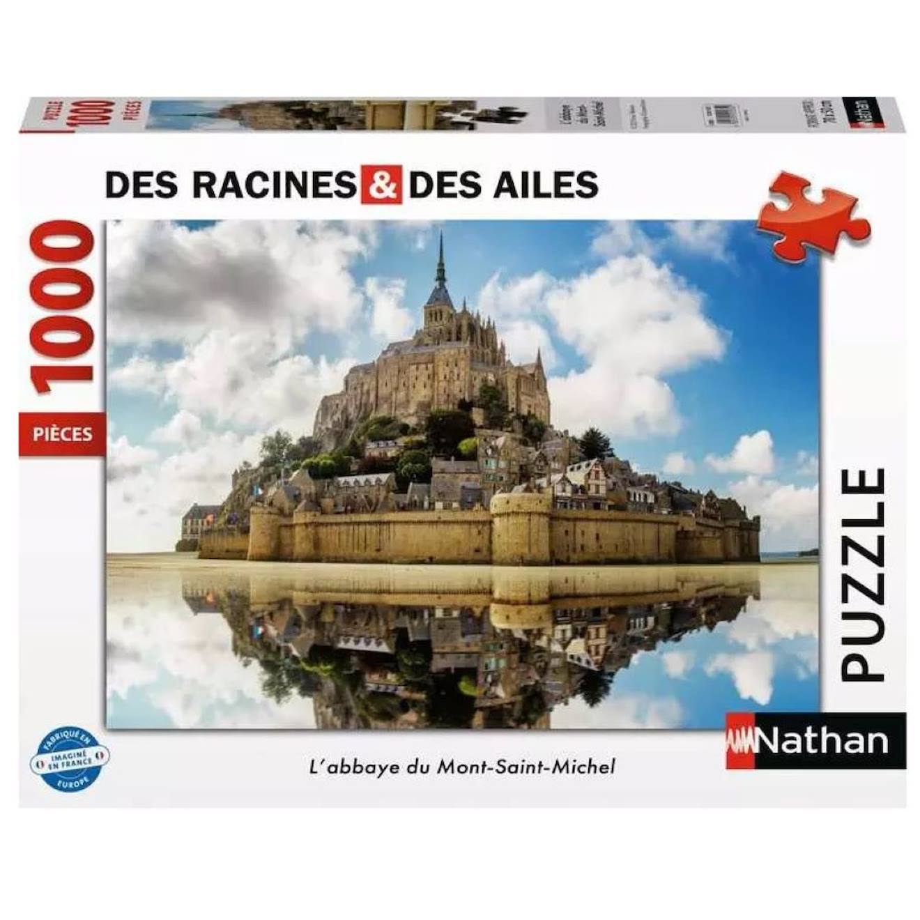 Puzzle l'abbaye du mont saint-michel 1000 pièces blanc