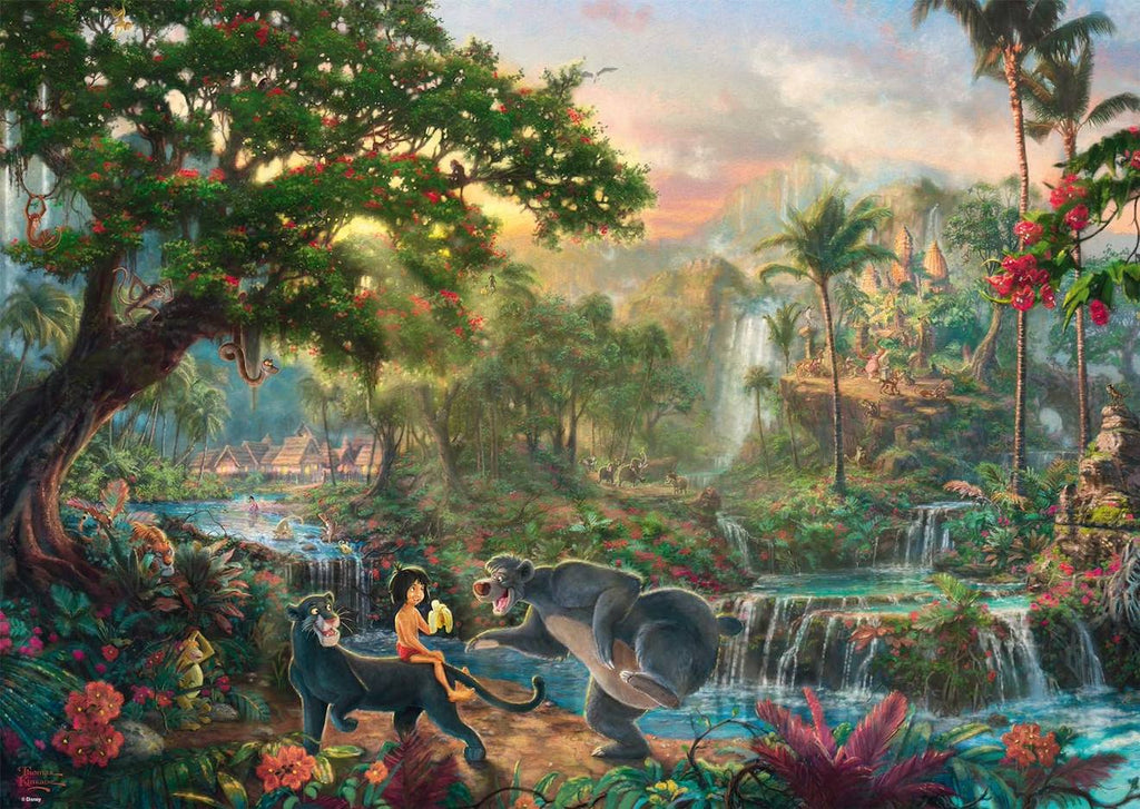 Puzzle le livre de la jungle 1000 pièces vert