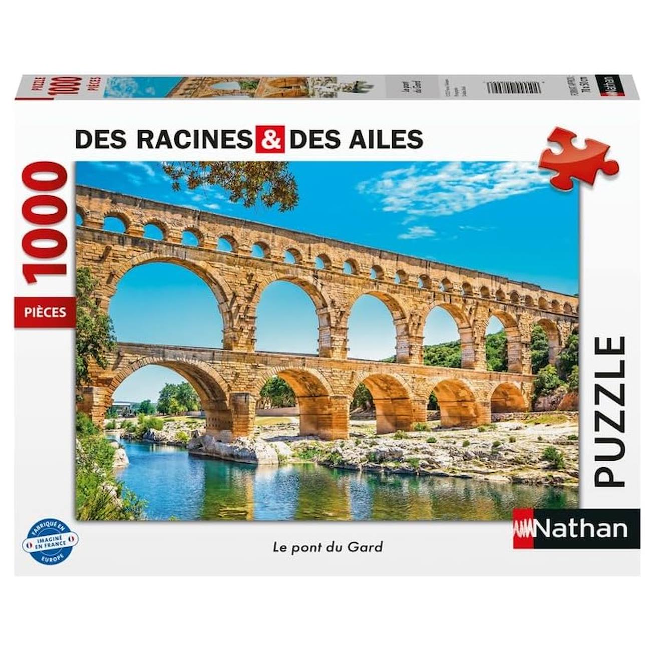 Puzzle le pont du gard 1000 pièces blanc
