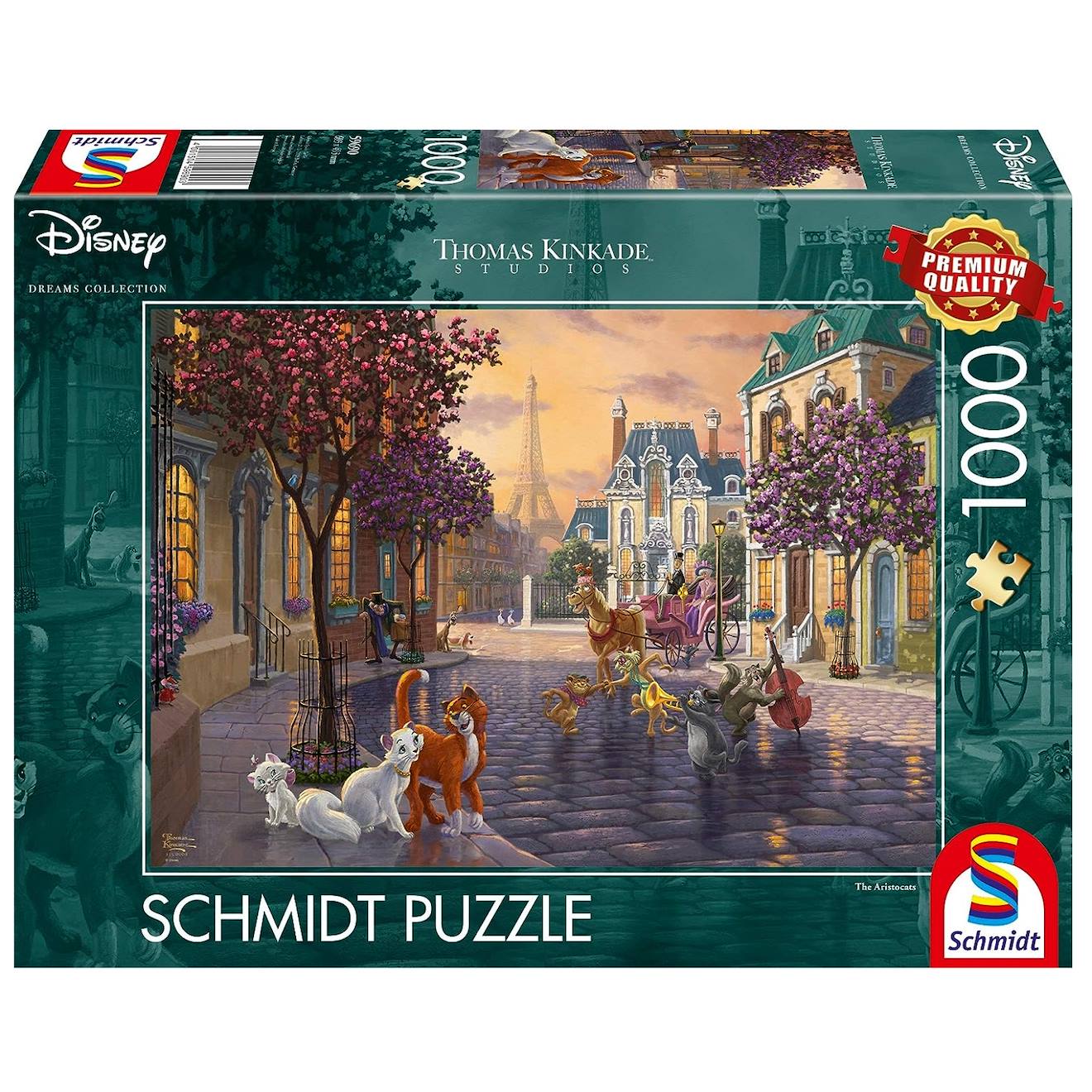 Puzzle les aristochats 1000 pièces vert