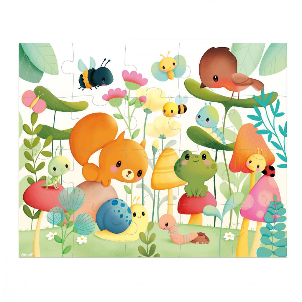 Puzzle les compagnons du jardin, 20 pièces multicolore
