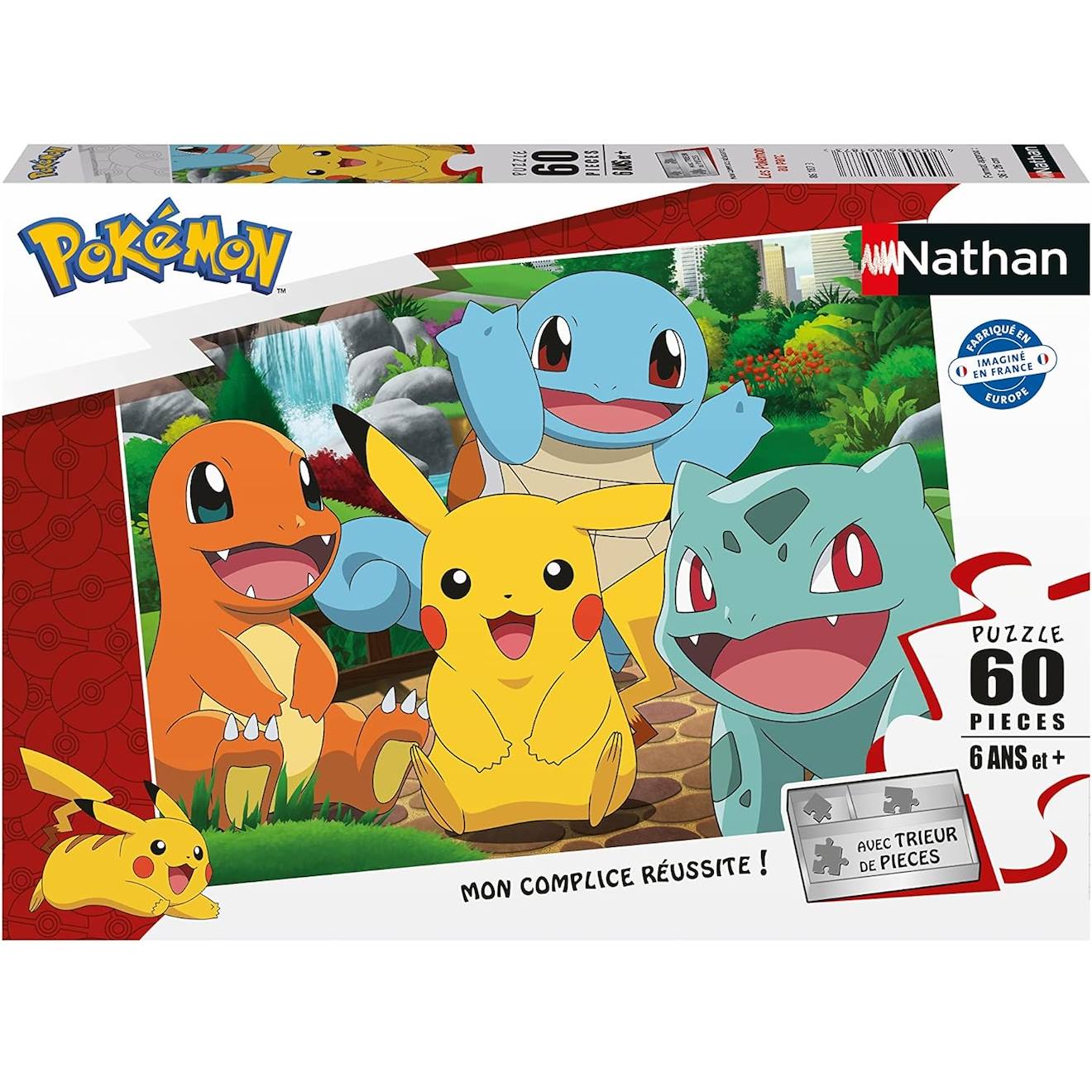 Puzzle les pokémon au parc 60 pièces blanc