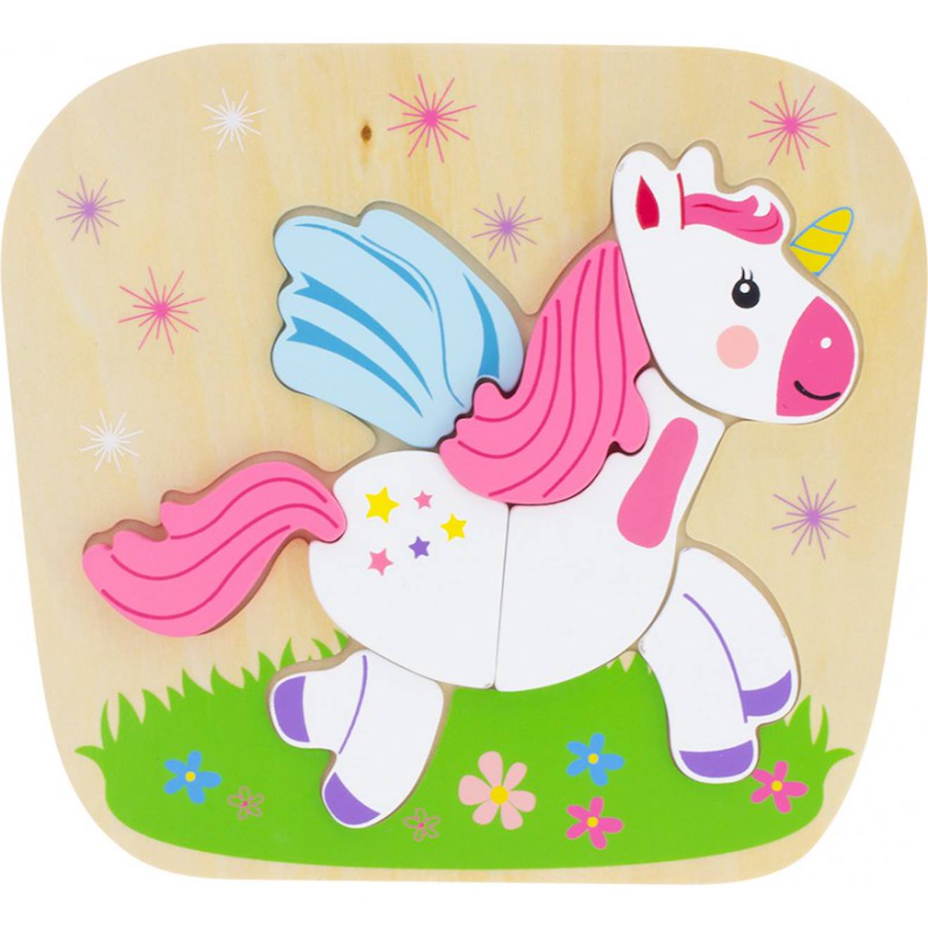 Puzzle licorne rose
