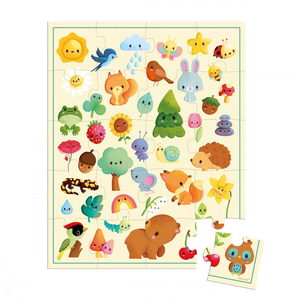 Puzzle l'imagier de la nature, 20 pièces multicolore