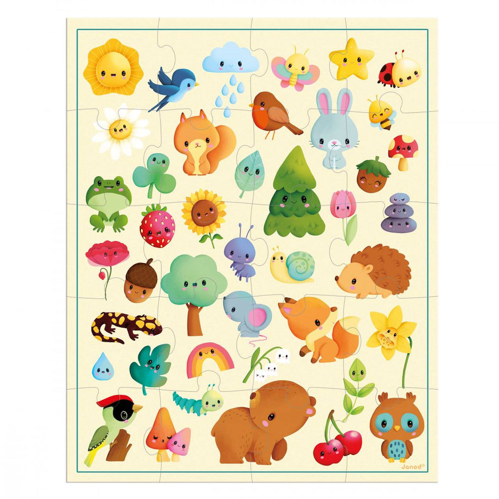 Puzzle l'imagier de la nature, 20 pièces multicolore