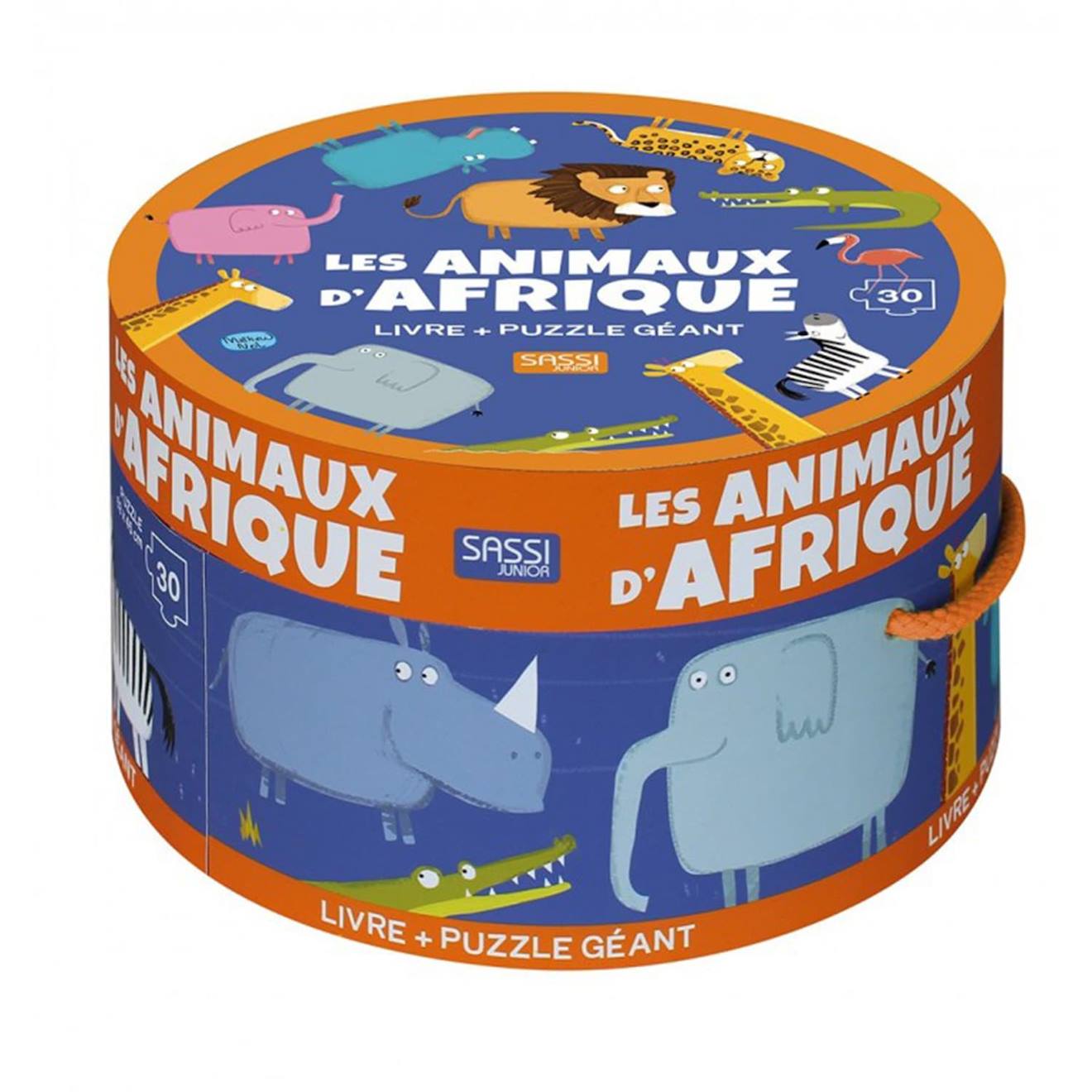 Puzzle & livré - les animaux d'afrique jaune