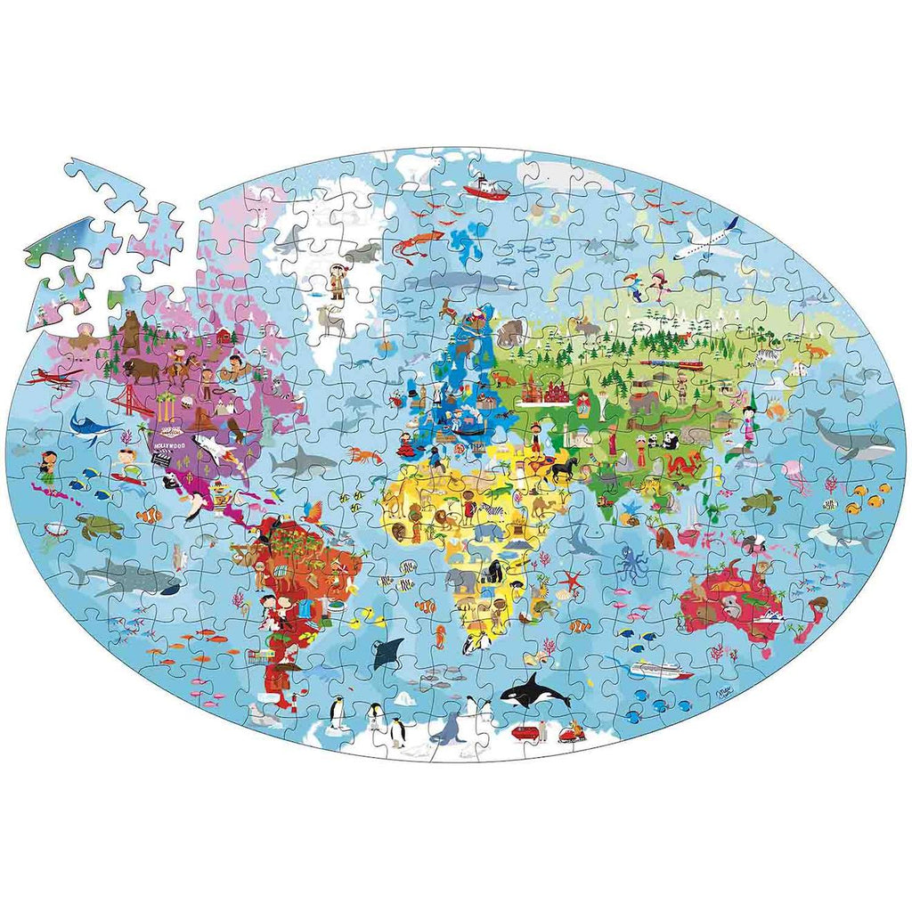 Puzzle & livré - voyagez découvrez explorez la terre bleu
