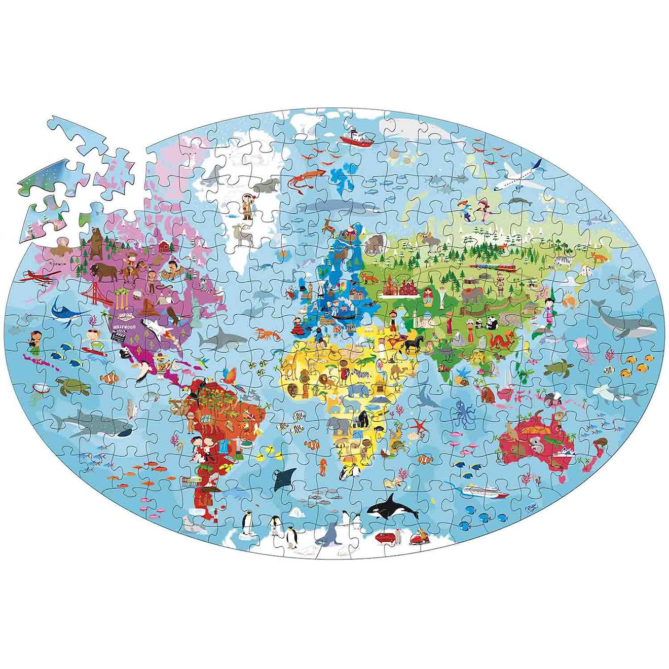 Puzzle & livré - voyagez découvrez explorez la terre bleu