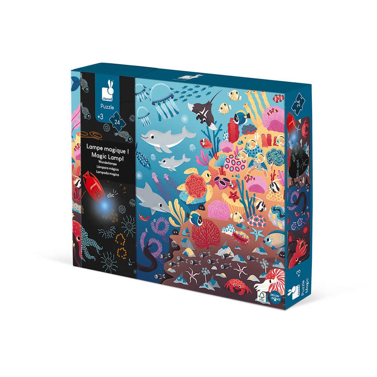 Puzzle magique l'océan 24 pièces multicolore