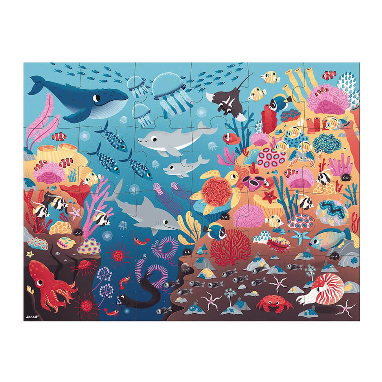 Puzzle magique l'océan 24 pièces multicolore