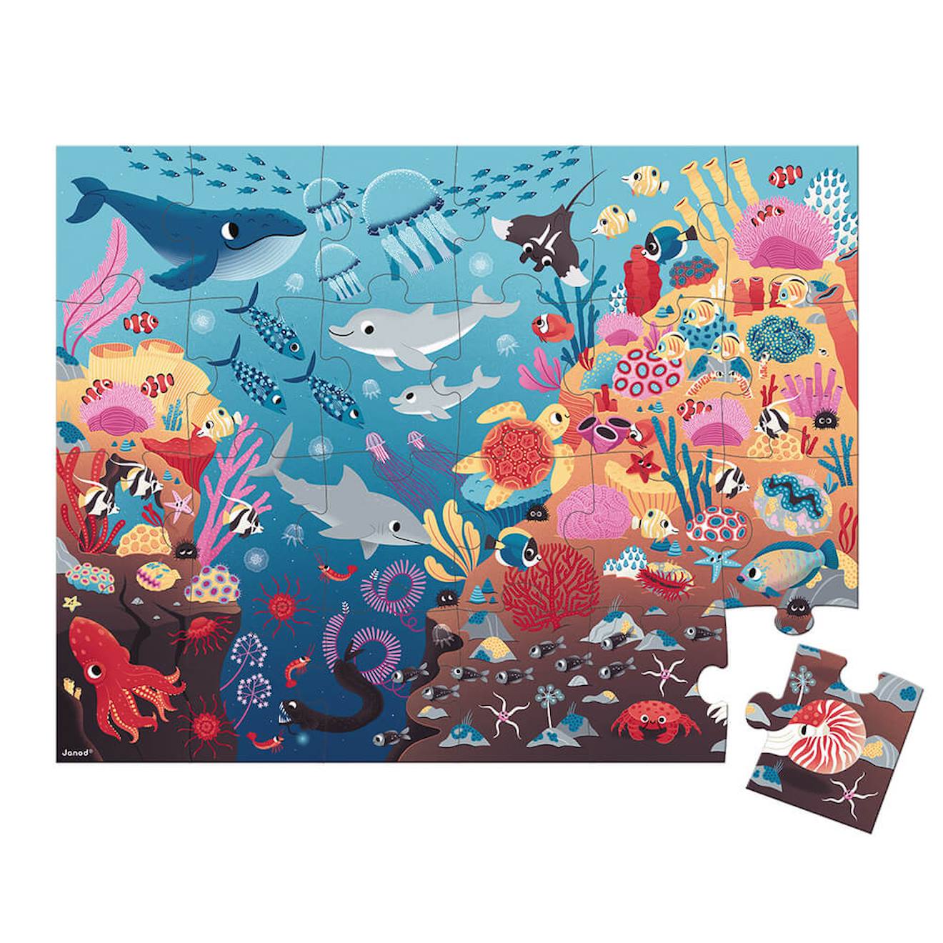 Puzzle magique l'océan 24 pièces multicolore
