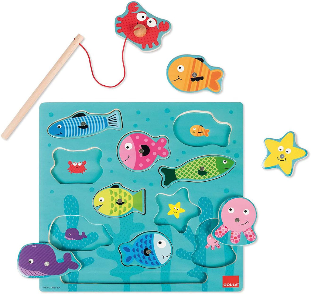 Puzzle magnétique animaux marins bleu