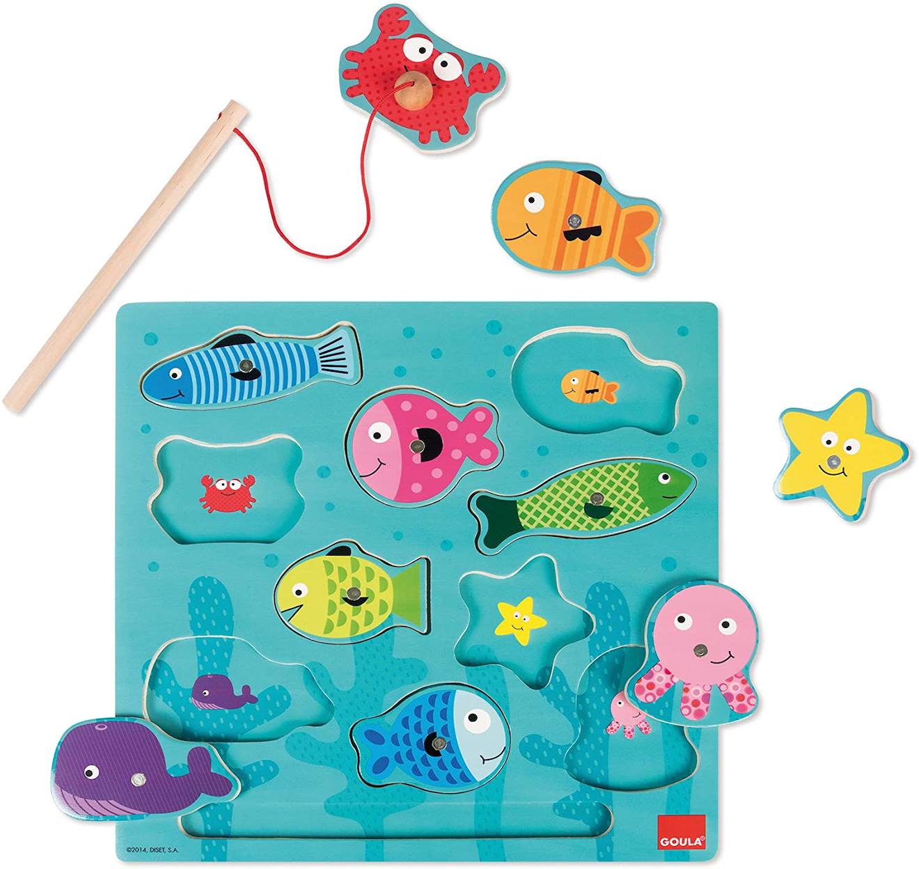 Puzzle magnétique animaux marins bleu
