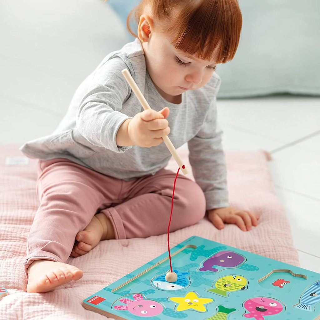 Puzzle magnétique animaux marins bleu
