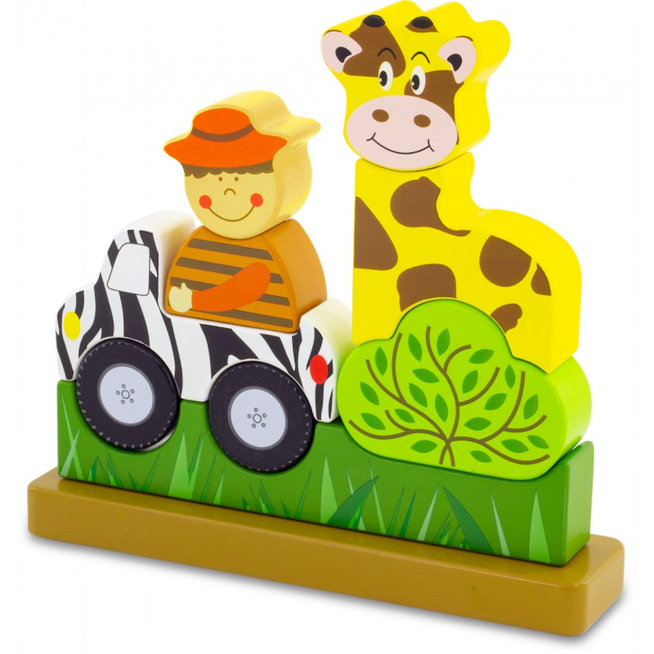 Puzzle magnétique zoo jaune