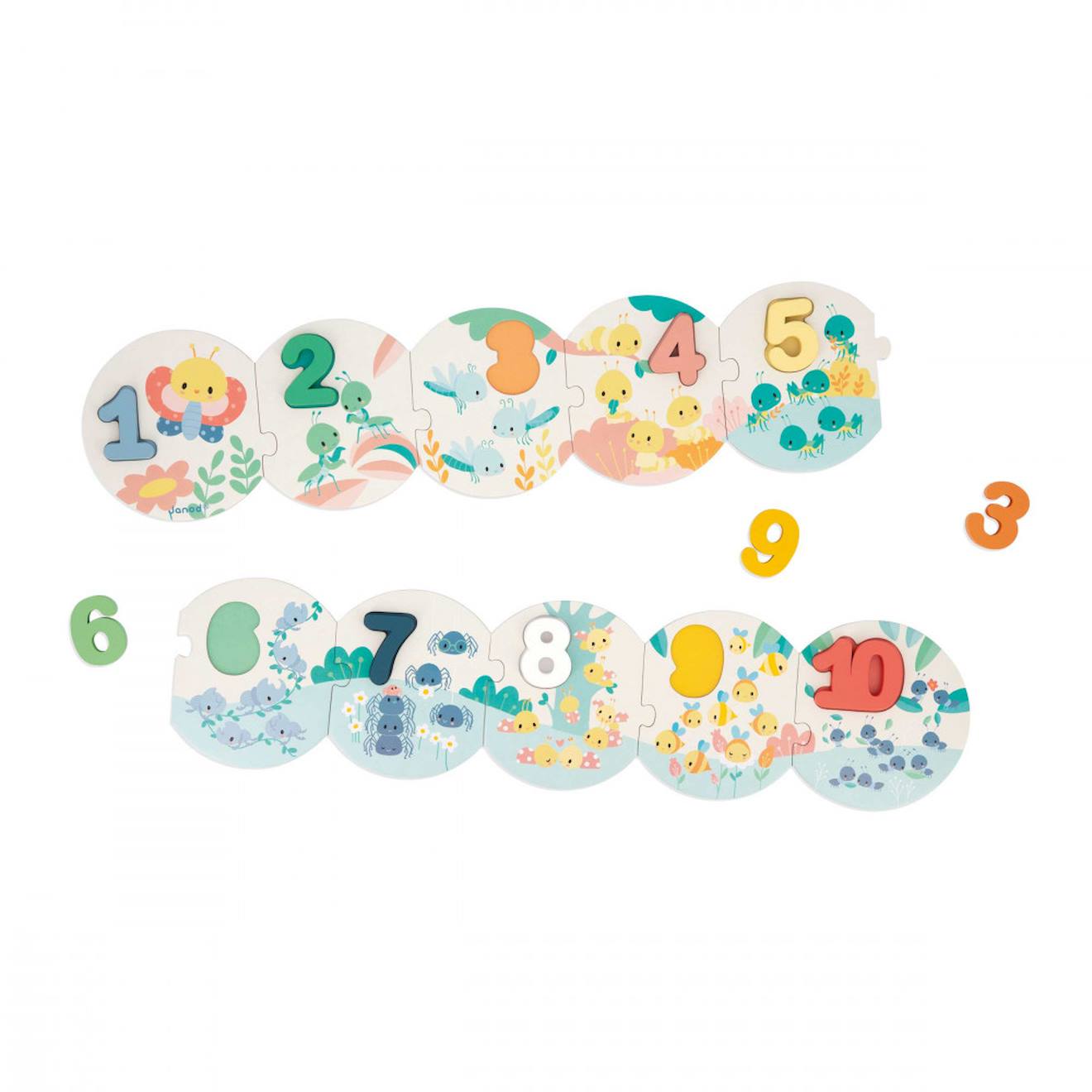 Puzzle mes premiers chiffres multicolore