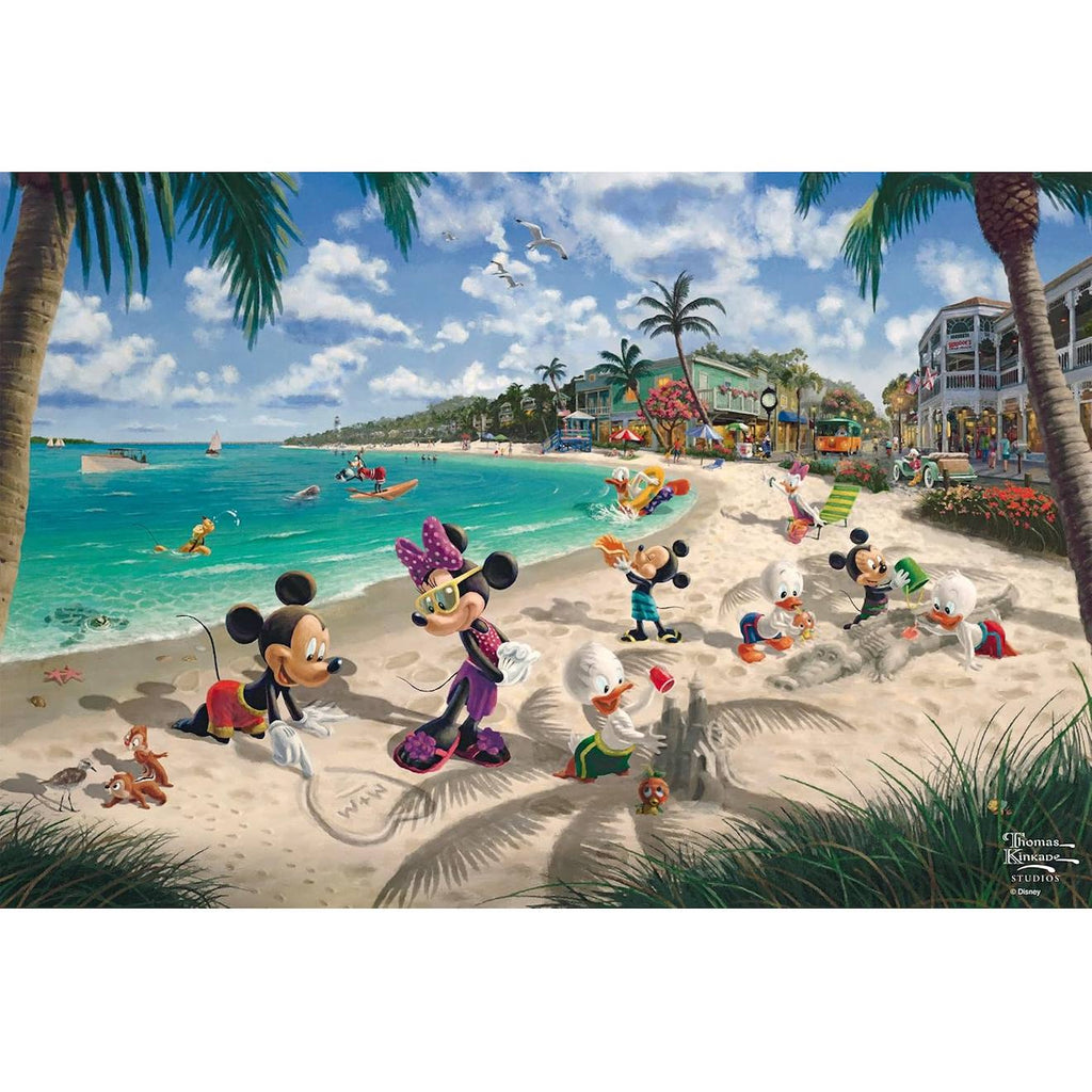 Puzzle Mickey et Minnie en floride 200 pièces orange