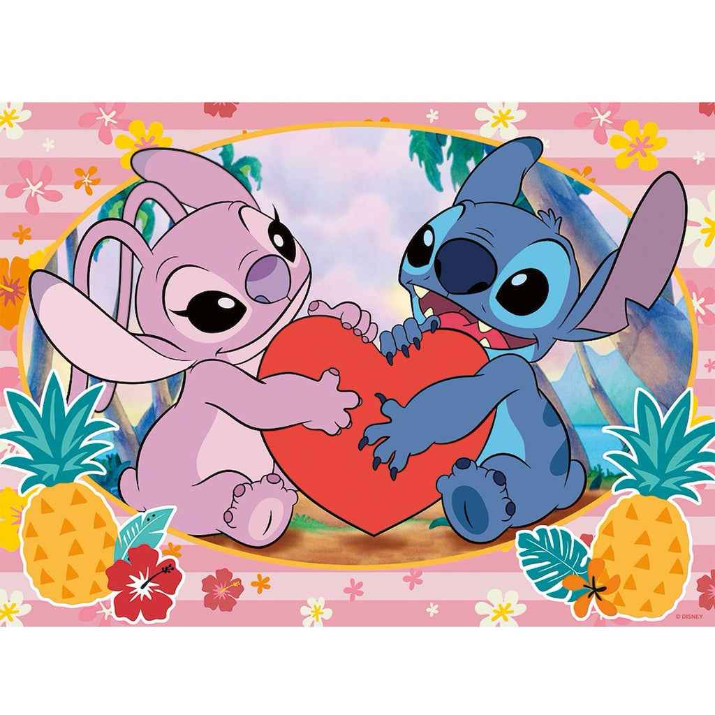 Puzzle moment en amoureux Stitch 150 pièces blanc