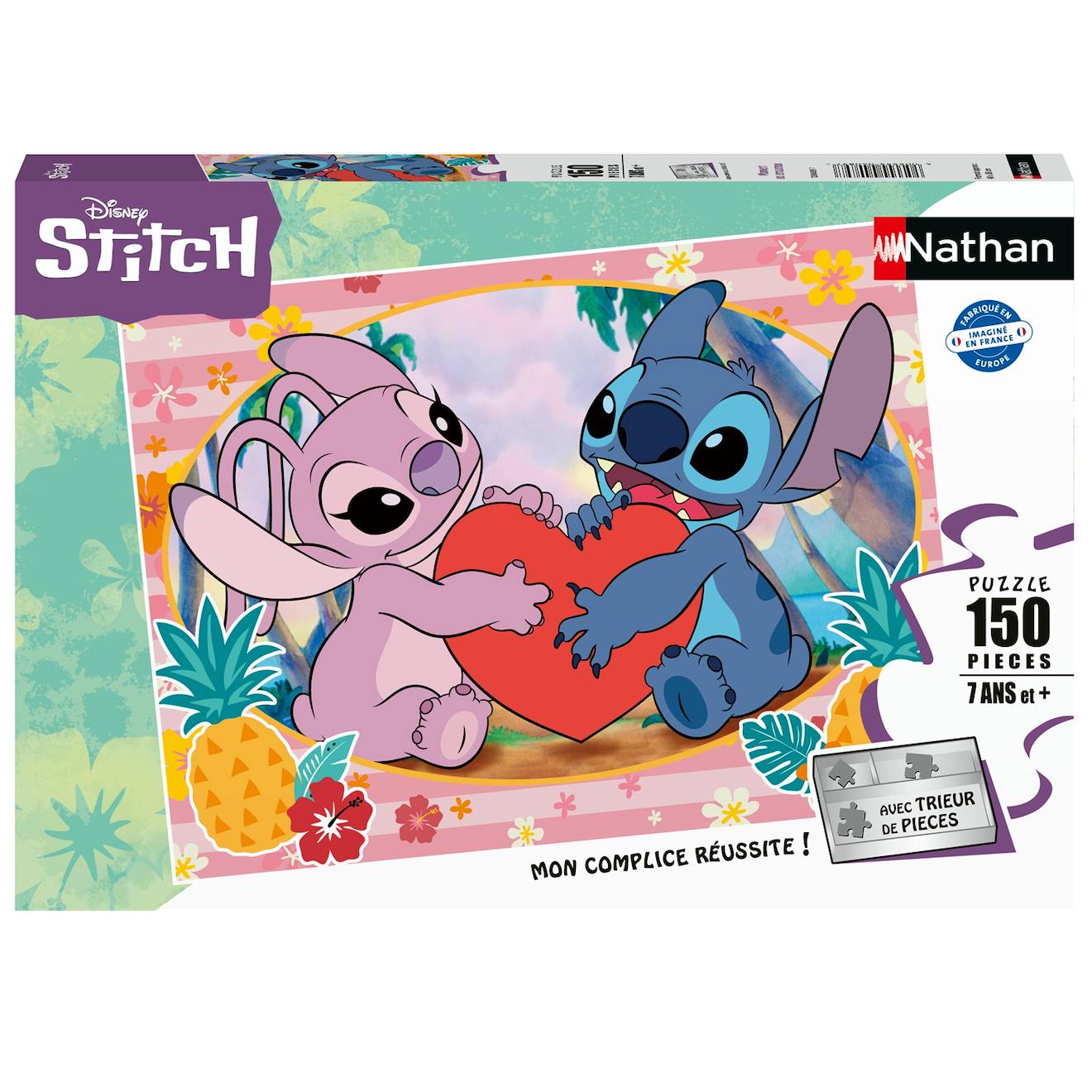 Puzzle moment en amoureux Stitch 150 pièces blanc