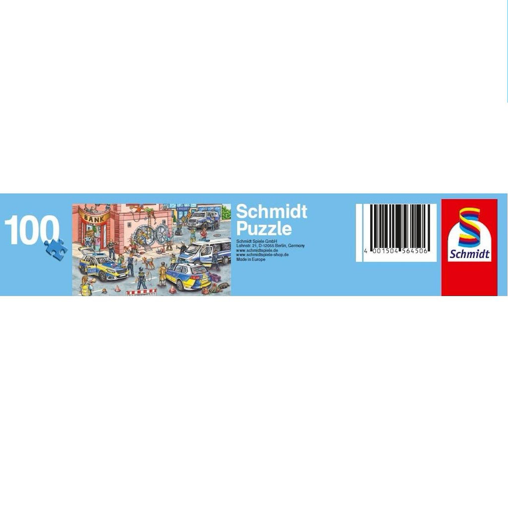 Puzzle opération de police 100 pièces bleu