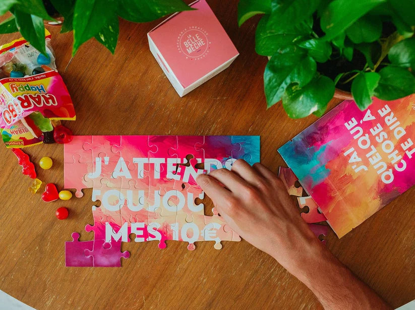 Puzzle personnalisé – Le message surprise qui se dévoile pièce après pièce 🧩💛