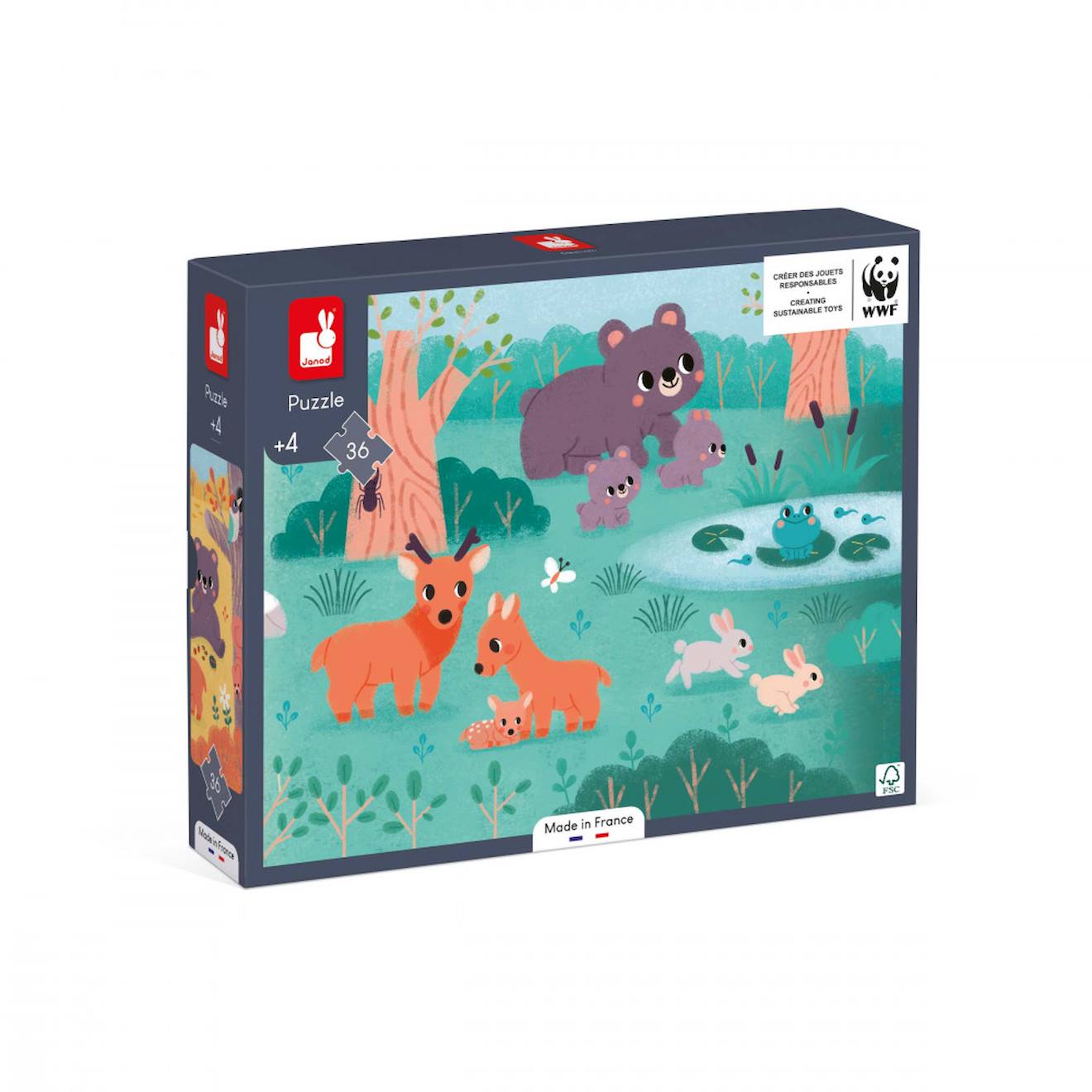 Puzzle panoramique les 4 saisons, 36 pièces multicolore