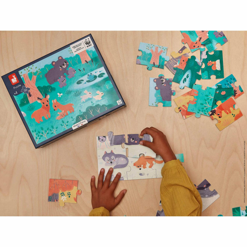 Puzzle panoramique les 4 saisons, 36 pièces multicolore