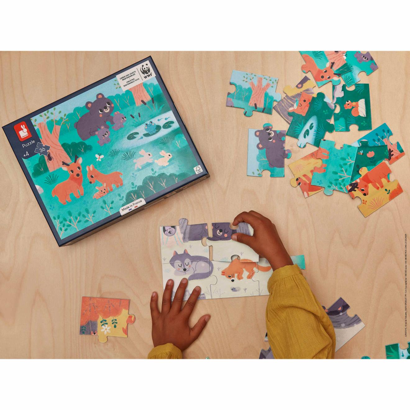 Puzzle panoramique les 4 saisons, 36 pièces multicolore