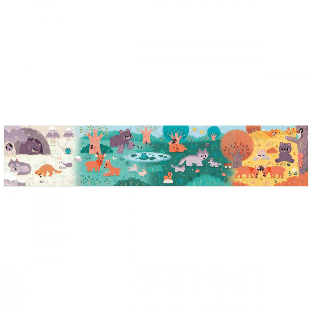 Puzzle panoramique les 4 saisons, 36 pièces multicolore