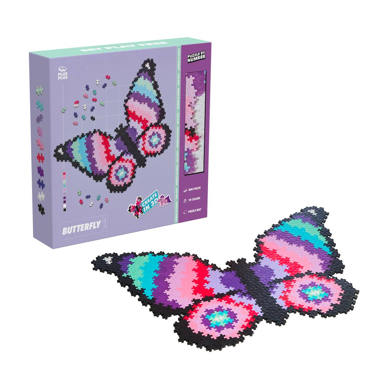 Puzzle papillon 800 pièces multicolore