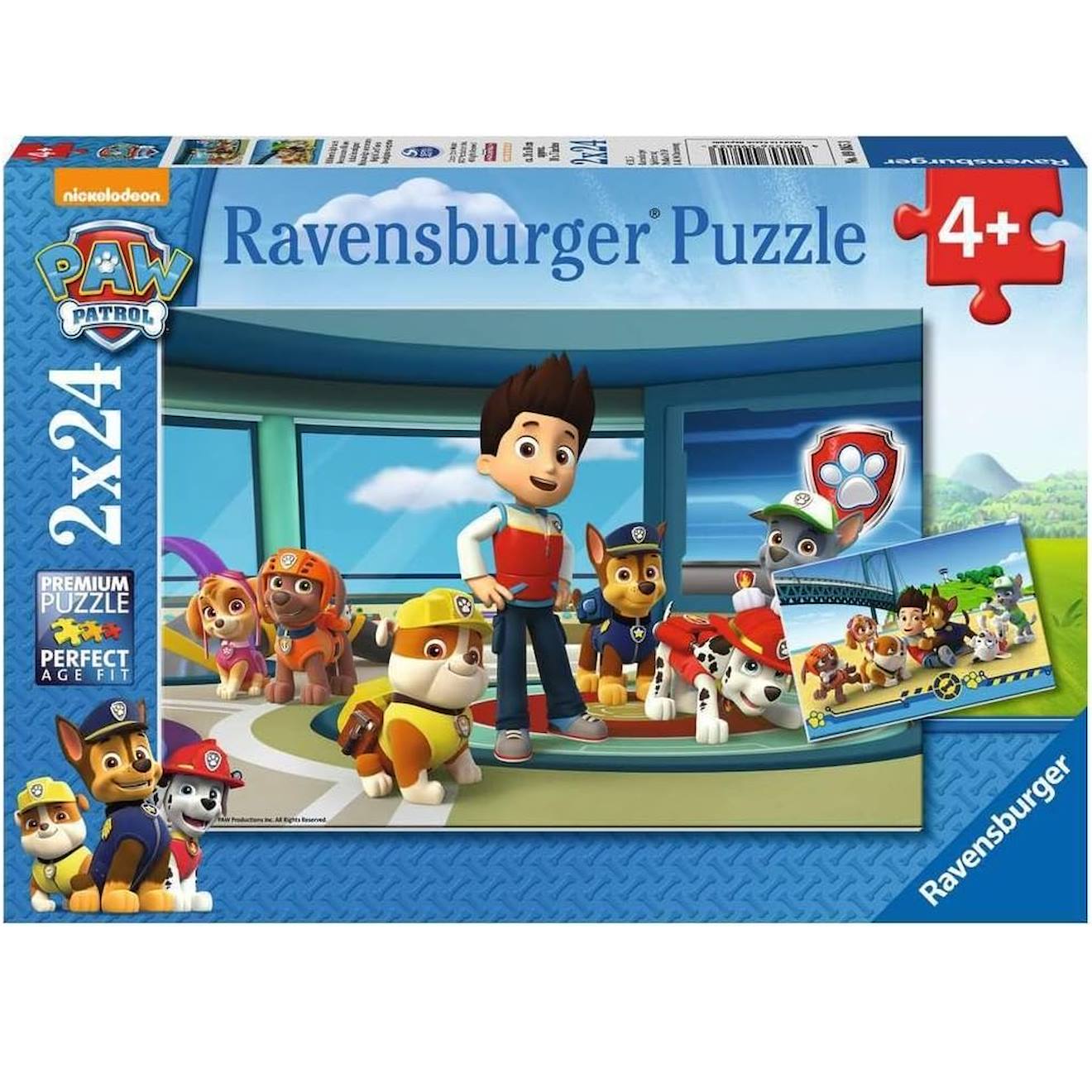 Puzzle Pat'Patrouille 2x24 pièces bleu