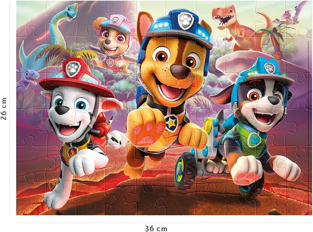 Puzzle Pat'Patrouille et dinosaures 60 pièces blanc
