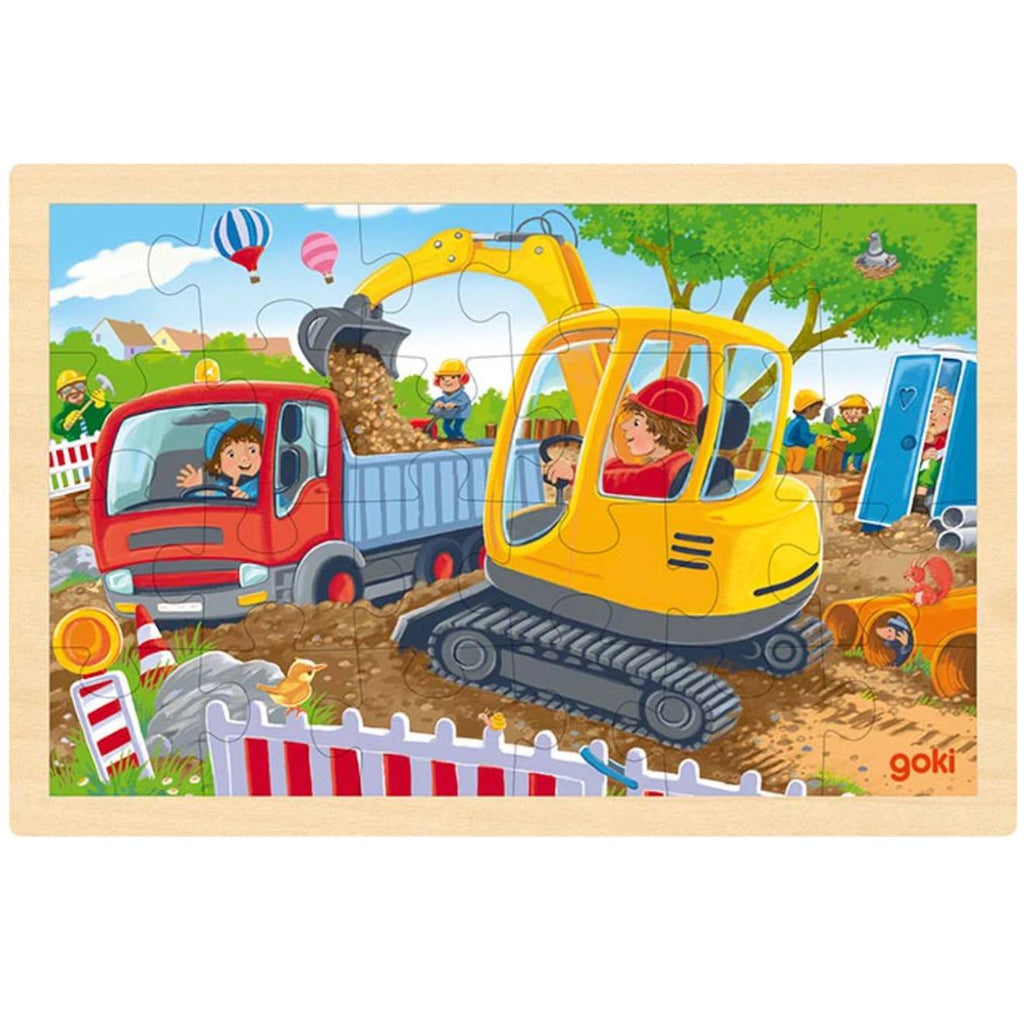 Puzzle pelleteuse 24 pièces beige