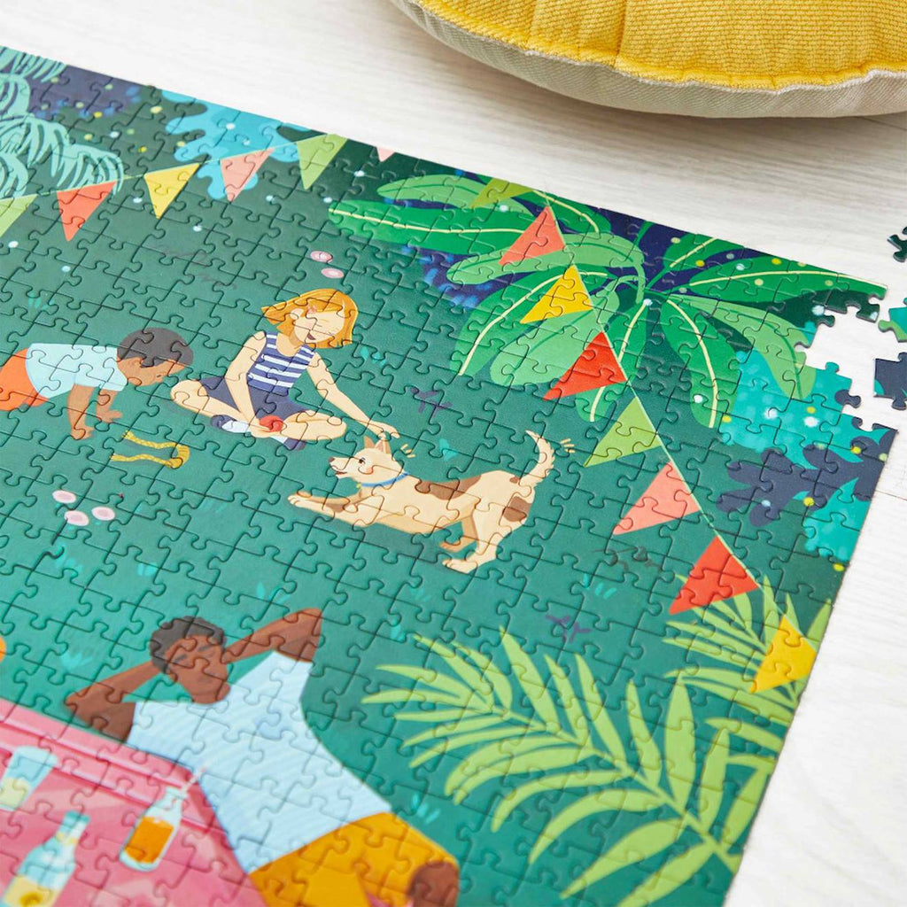 Puzzle picnic entre amis 1000 pièces vert