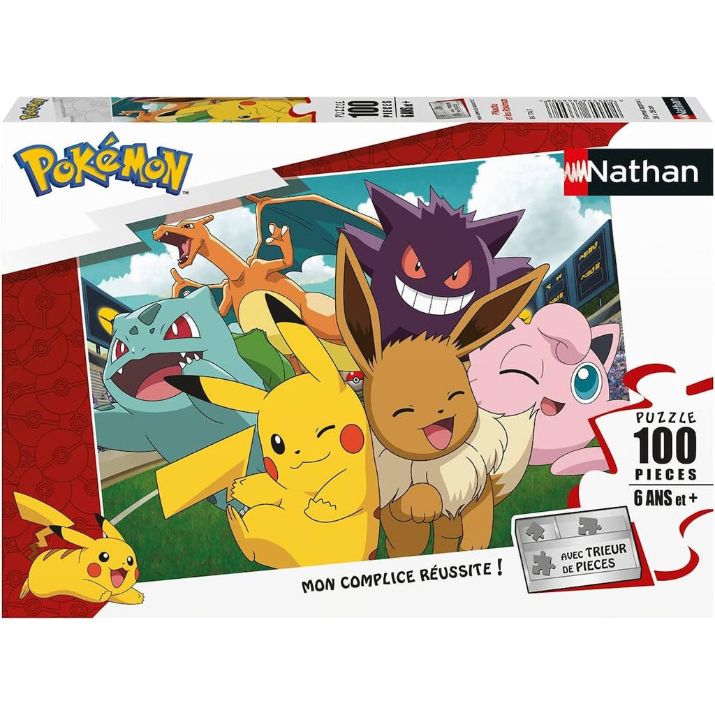 Puzzle pikachu et les pokémon 100 pièces blanc