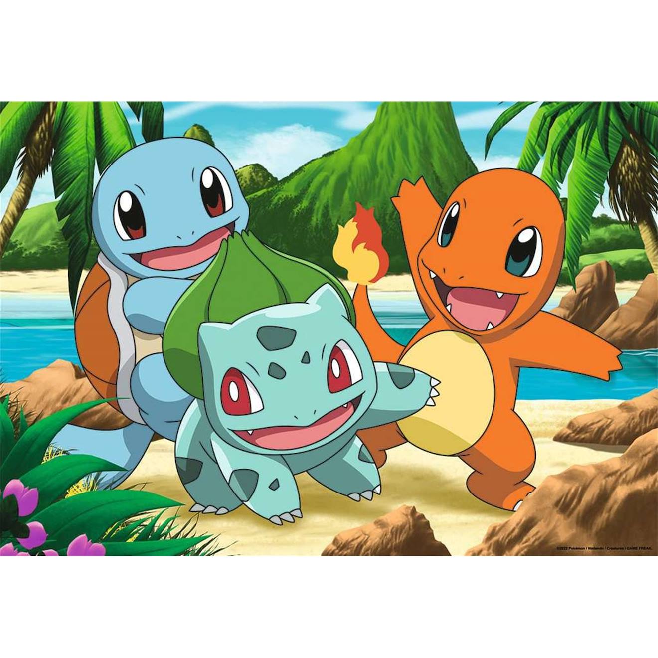 Puzzle pikachu et ses amis 2x24 pièces rouge