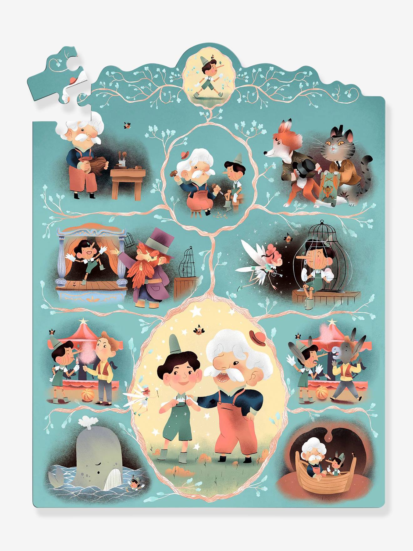 Puzzle pinocchio 54p - multicolore