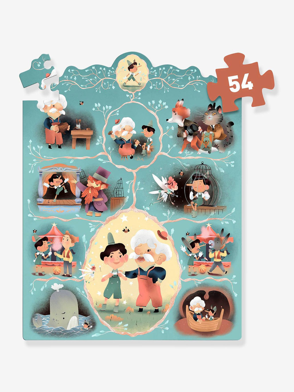 Puzzle pinocchio 54p - multicolore